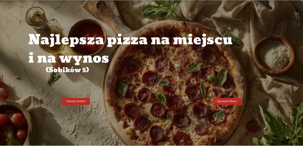 Projekt strony internetowej dla restauracji