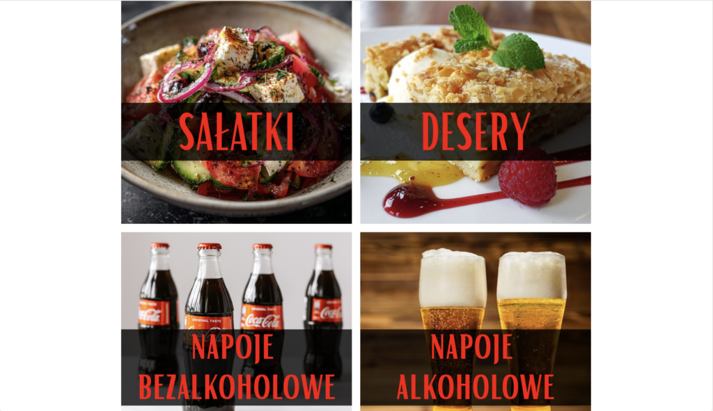 Projekt strony internetowej dla restauracji góra kalwaria