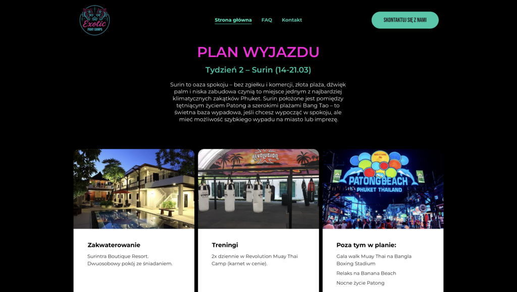 Strona Internetowa Obozu