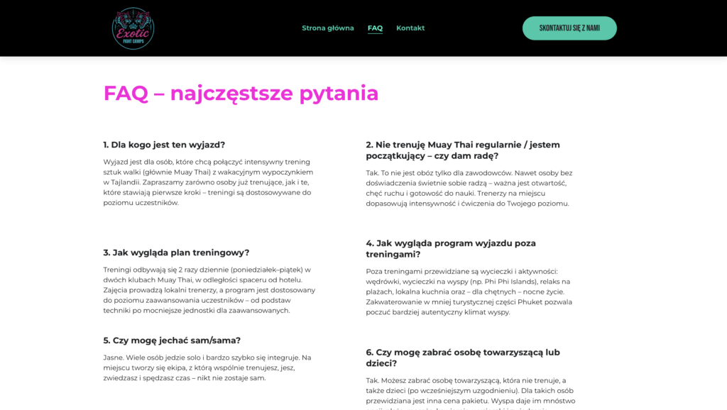 Strona Internetowa Obozu